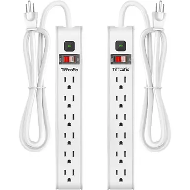 SURGE PROTECTOR POWER STRIP, 4 FEET EXTENSION CORD