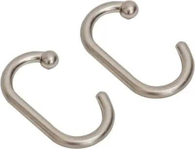 C-SHOWER CURTAIN HOOKS, SATIN NICKEL