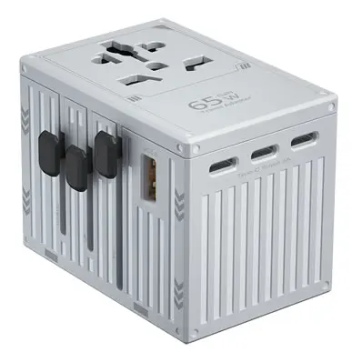 USB+4 TYPE C GAN65W UNIVERSAL TRAVEL ADAPTER