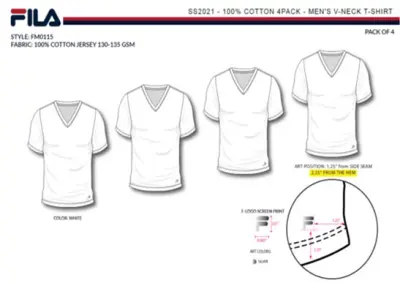 FILA MEN'S UNDERWEAR | (V-NECKS SHIRTS & BOXER BRIEFS)