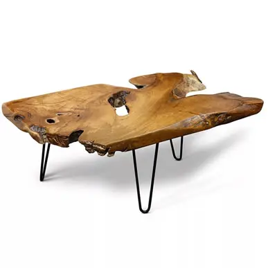 STYLECRAFT® NATURAL TEAK COFFEE TABLE