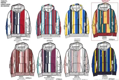 MEN'S STRIPE PULLOVER HOODIES