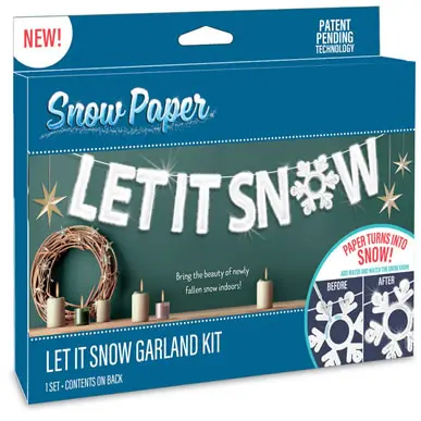 CREATIVE KIDS® SNOW PAPER "LET IT SNOW" GARLAND KIT
