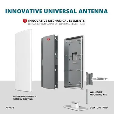 FLAT PANEL OUTDOOR HDTV PASSIVE ANTENNA