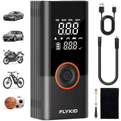 FLYKID® T2228 TIRE INFLATOR PORTABLE AIR COMPRESSOR