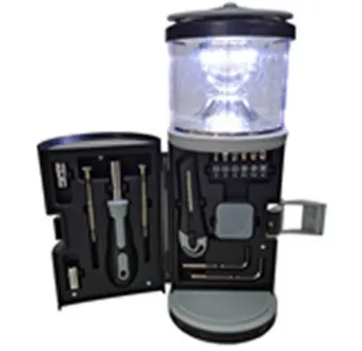 CAMPING LIGHT WITH TOOLBOX