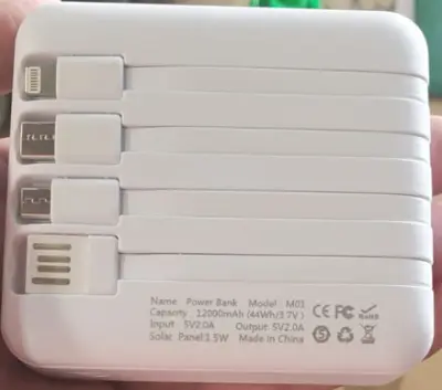 SOLAR POWERED USB BATTERY POWERBANK