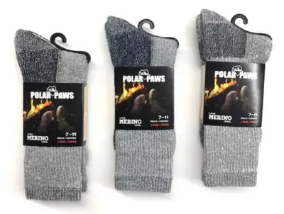 POLAR PAWS® MEN'S MERINO WOOL SOCKS
