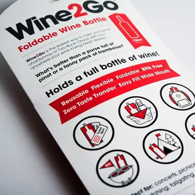 WINE2GO® FOLDABLE AND REUSABLE WINE POUCH