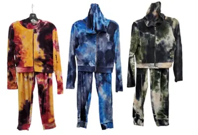 BRANDED LADIES 2- PIECES HOODED VELOUR SET