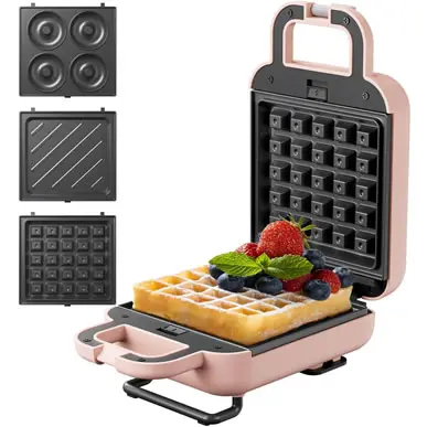 LIVEN® MINI WAFFLE MAKER WITH 3 SHAPES