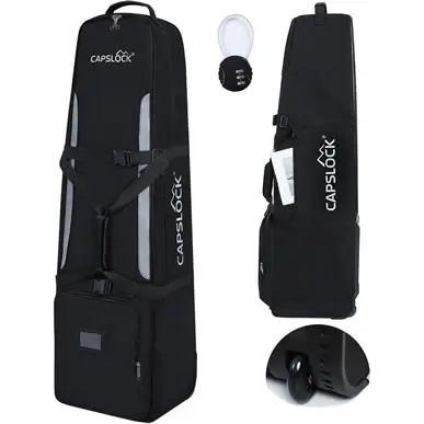 CAPSLOCK® GOLF TRAVEL BAG WITH WHEELS