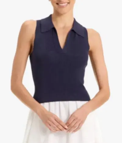 WOMEN'S POLO COLLAR PULLOVER SWEATER TANK