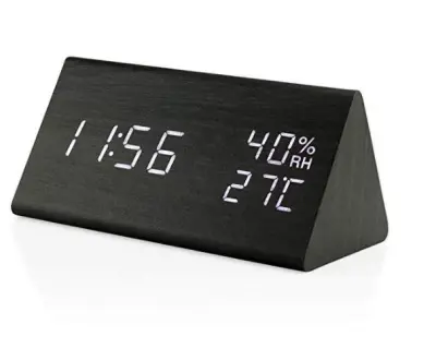 WOODEN LED DIGITAL DESK CLOCK