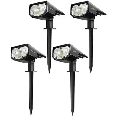 LITOM® 2PK 12-LED SOLAR LANDSCAPE LIGHTS