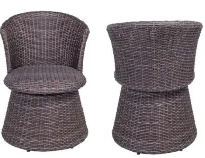360 DEGREE WICKER SWIVEL CHAIR