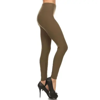 PEACH SKIN FABRIC WOMEN'S LEGGINGS