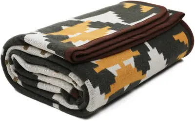LARGE WOOL THROW, CAMP BLANKET