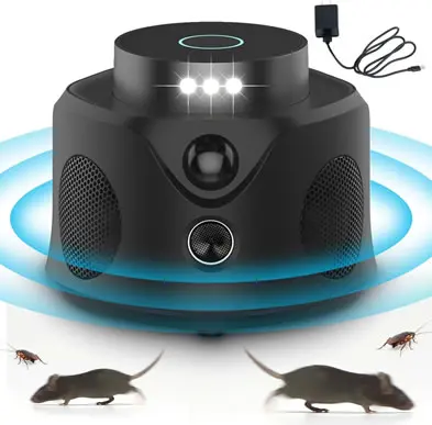 INDOOR RODENT REPELLENT, 360° ULTRASONIC REPELLER