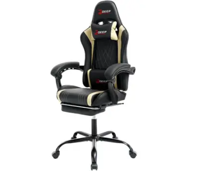 ERGONOMIC GAMING & OFFICE CHAIR WITH FOOTREST