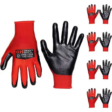 GH® HEAVY DUTY NITRILE REUSABLE WORK GLOVES