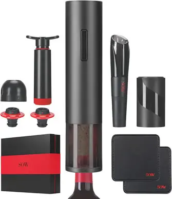ELECTRIC WINE OPENER WITH FOIL CUTTER