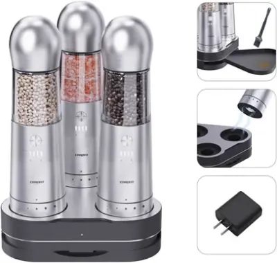 COSPRO® ELECTRIC SALT AND PEPPER GRINDER SET